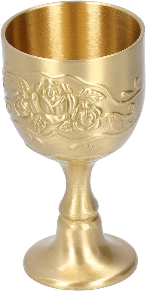 King's Royal Chalice Cup, Rose Wine Goblet, Embossed Multipurpose